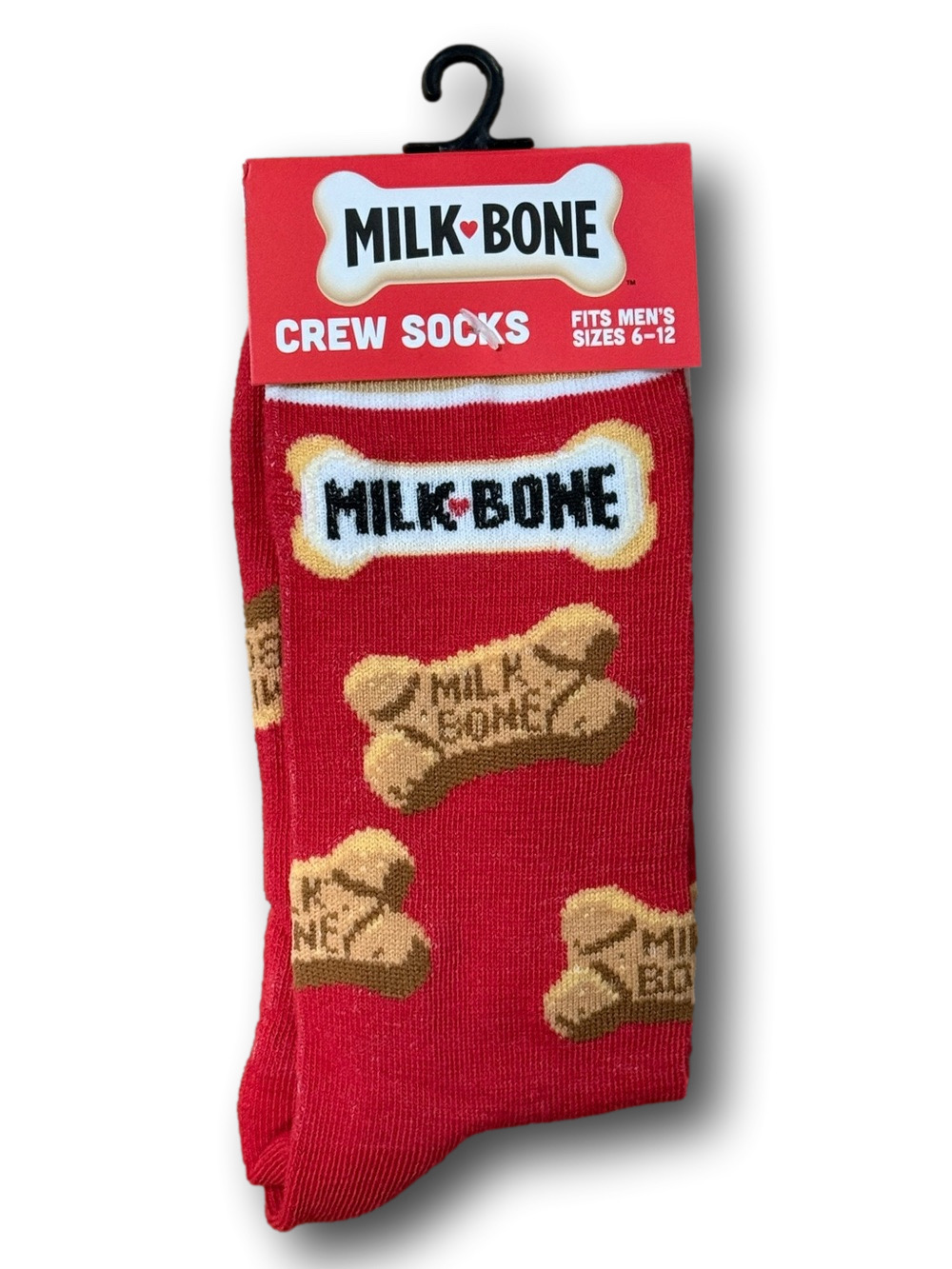 3/$20 Milk Bone Dog Treats Funny Novelty Crew Socks - NWT